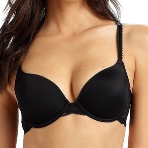 Wacoal French Garden Seamless Underwire Black T-Shirt Bra Size 34DD NEW 85340